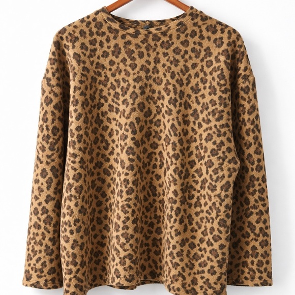 Zara Sweaters - ZARA Leopard Print Top – Effortless Statement Piece Size M NWT